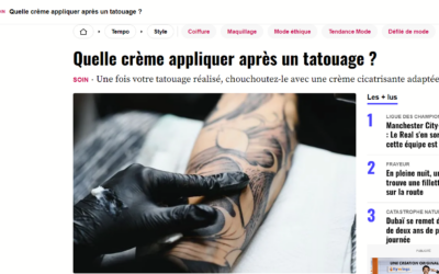 Quelle crème appliquer après un tatouage ? 20 minutes partage ses préférées