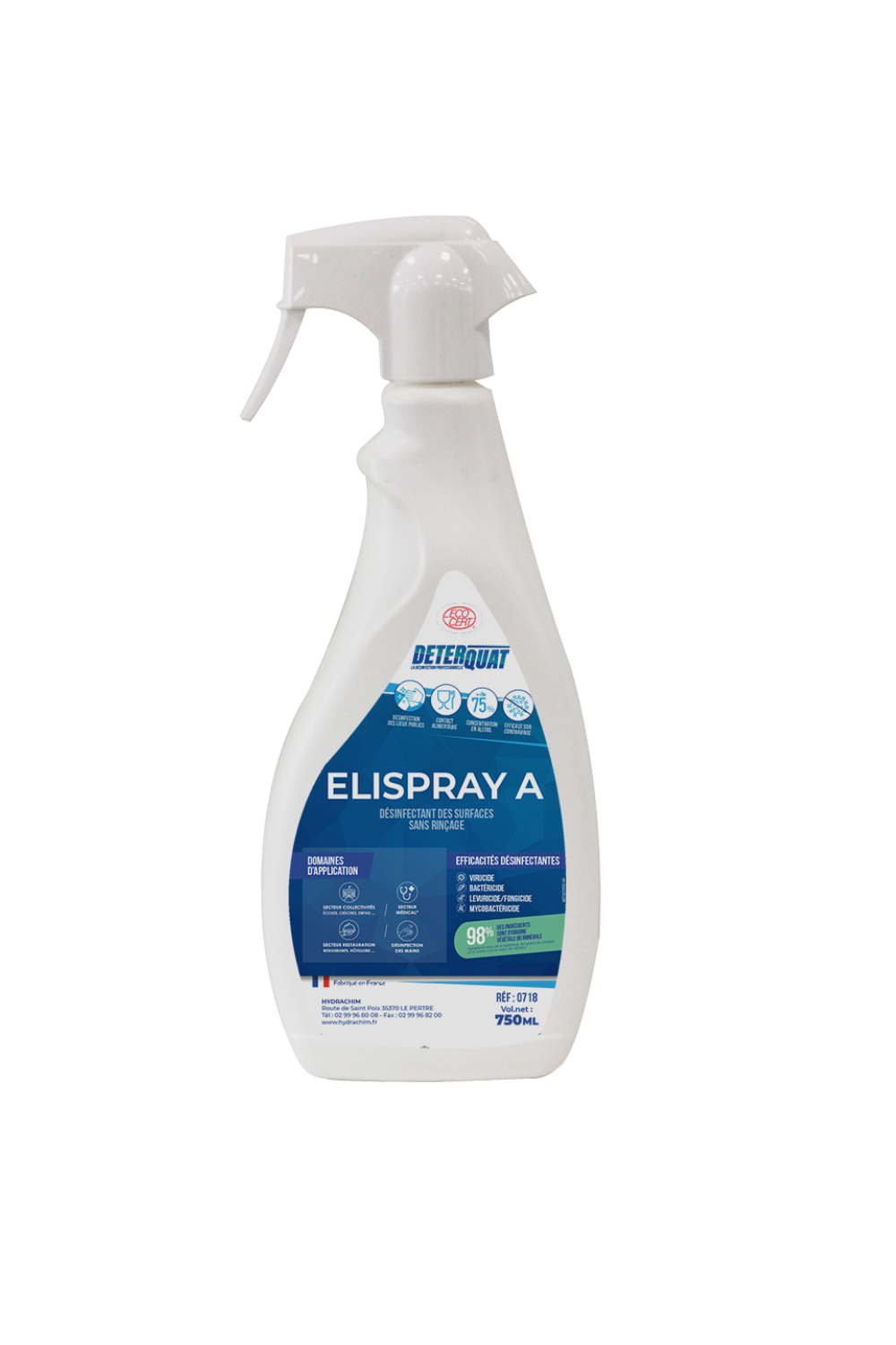 SPRAY SURFACE DETERQUAT ELISPRAY A - ECOCERT 750ML