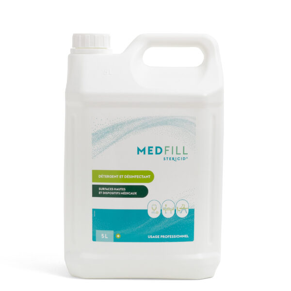 MEDFILL DETERGENT DESINFECTANT POUR SURFACES, PETIT MATÉRIEL - 5 L